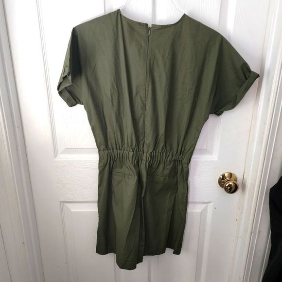 Mossimo Supply Co. Olive Green Romper with Pockets - Picture 3 of 7